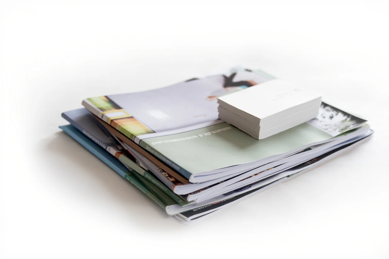 Finished printed marketing materials