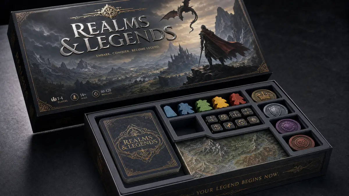 Custom board game boxes and packaging options including rigid box with insert tray