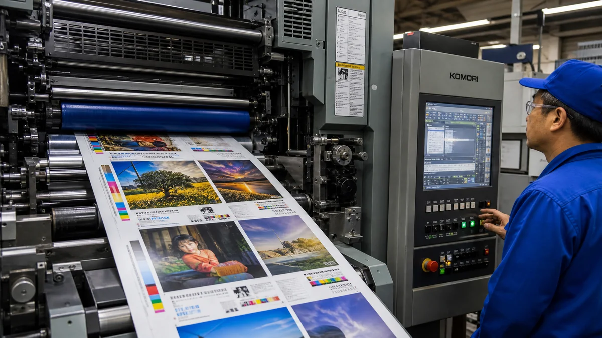 Large format offset printing press in a book printing china factory