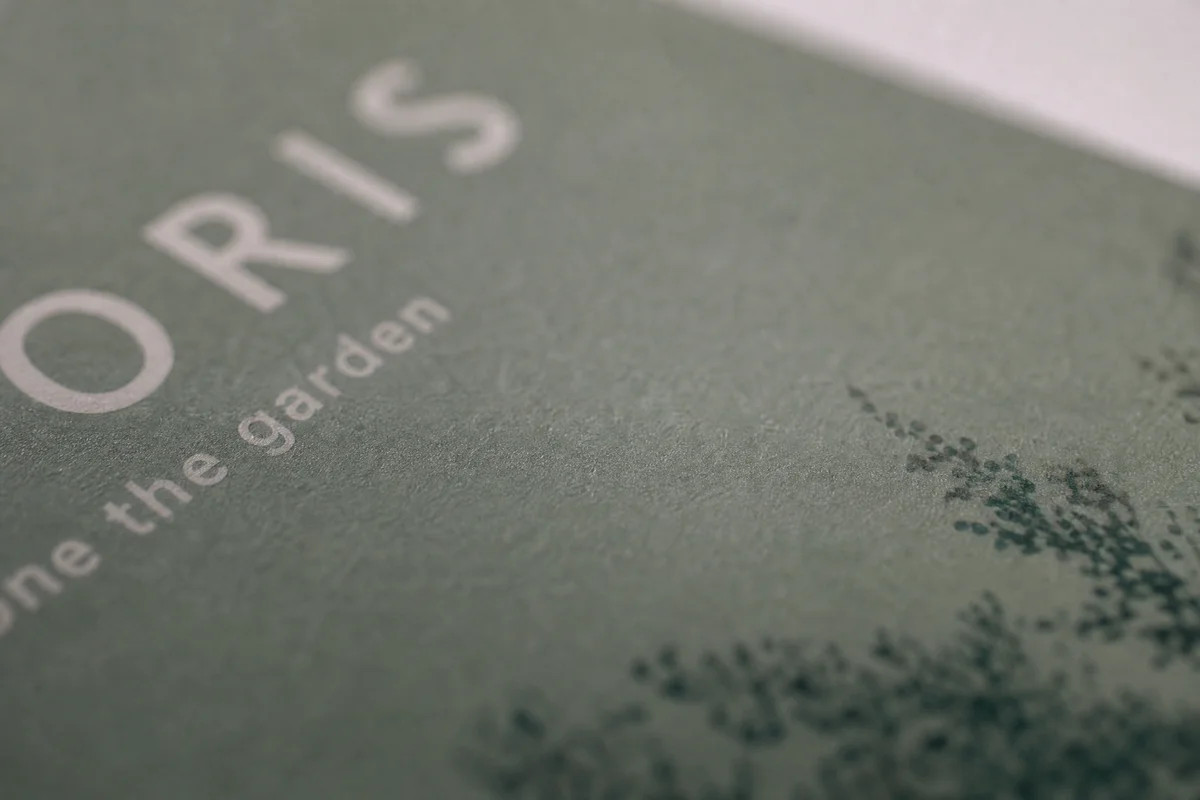 Matte laminated book cover showing a non-reflective elegant finish with soft colors