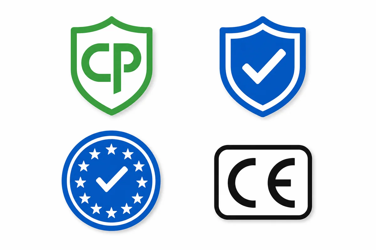 CPSIA and EN 71 safety certification badges for children's books