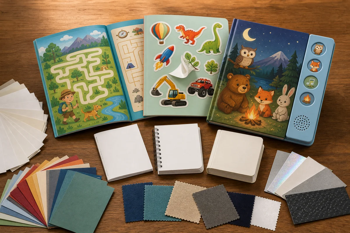 Sample kit of custom children's interactive books from China printer