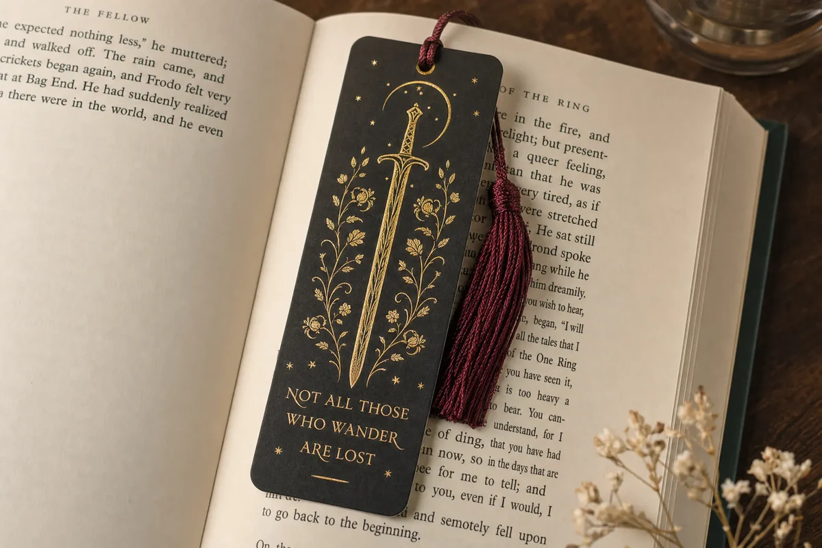 Custom bookmark printing with rounded corners and tassel finishing
