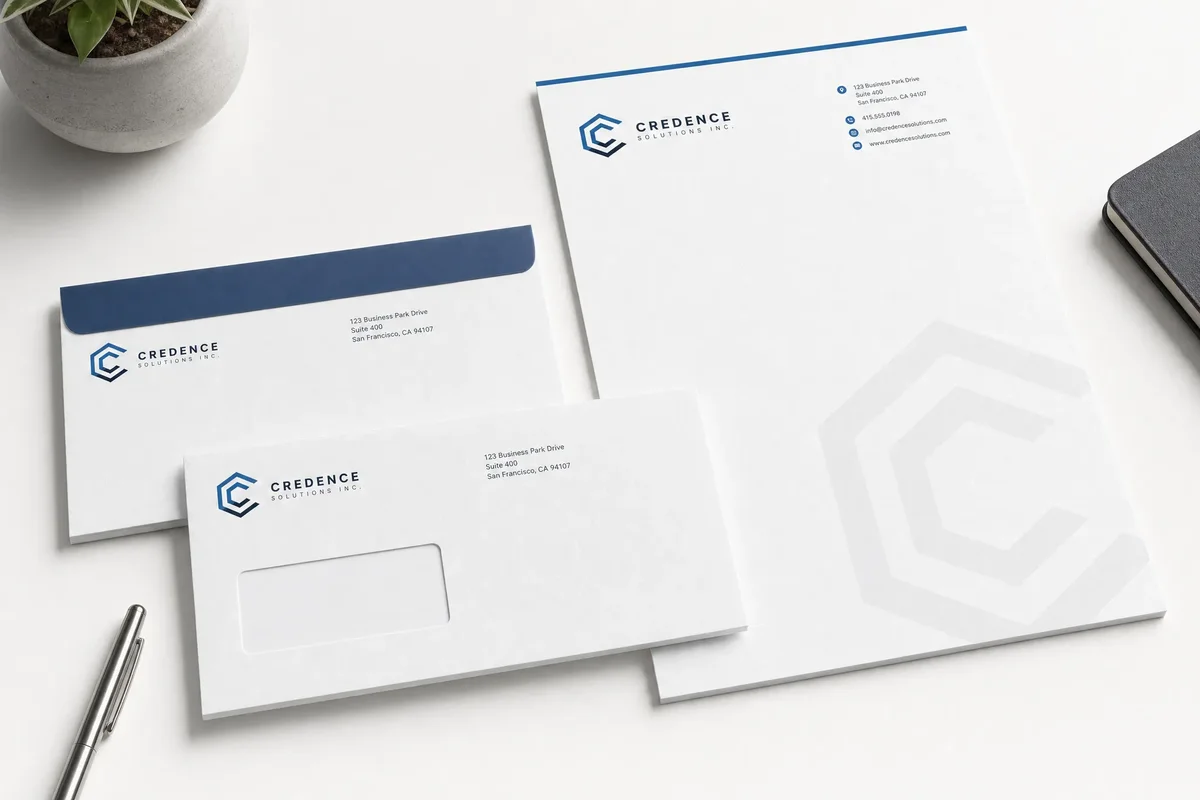 Custom envelope and letterhead printing #10 business envelopes and A4 letterhead