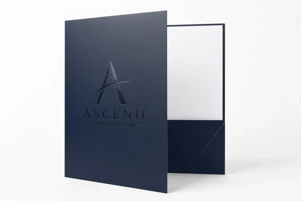 Custom folder printing specifications and paper options guide